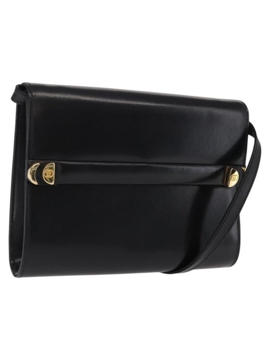 GUCCI Handbags - Authentic GUCCI Shoulder Bag Leather Black Gold 004 056 0209